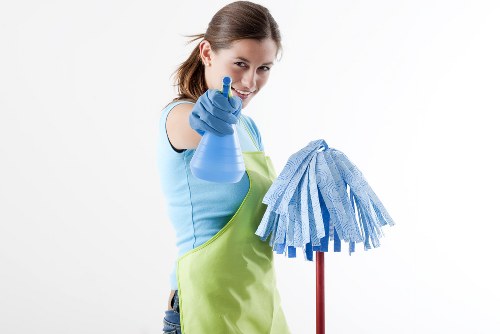 Professional carpet cleaning on a living room floor